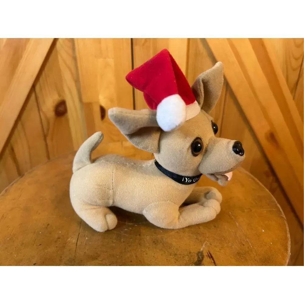 Taco Bell Promo Stuffed Plush Chihuahua Dog 6” Santa Hat (8889)